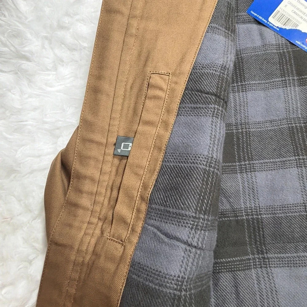 BOEING Mens Canvas Jacket Workwear‎ Corduroy Collar Flannel Lined Insulated New!